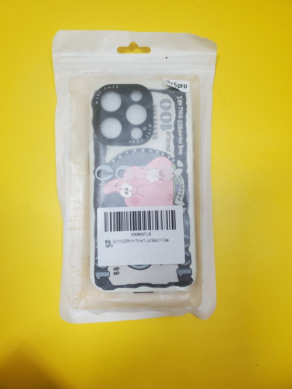 Cute Pink Cartoon Money-Print Phone Case - Black/Pink. Case Only.
